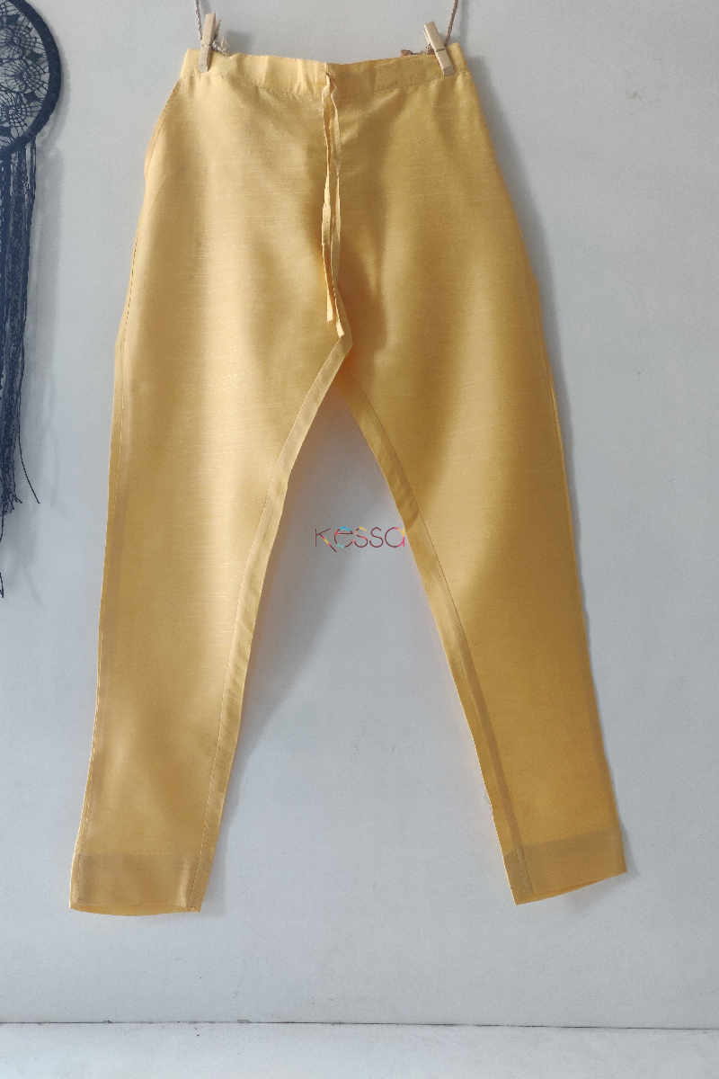 Image for Kusvaa Ws207p Cotton Silk Pants Pocket Elasticated Waist Golden
