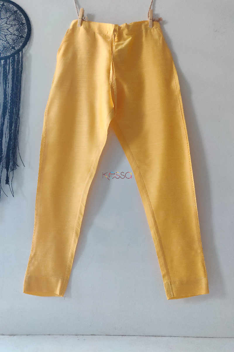 Image for Kusvaa Ws207p Cotton Silk Pants Pocket Elasticated Waist Yellow