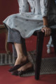 Image for Kusvaa Ws608 Black And Grey South Cotton Kurta Pant Set Closeup Pant