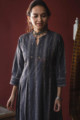 Image for Kusvaa Ws615 Tundora Grey South Cotton Kurta Look 1