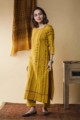 Image for Kusvaa Ws618 Reno Sand Strip Kurta Pant Set Look