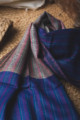 Image for Kudu86 Bhagalpuri Silk Woollen Regal Blue Stole Closeup