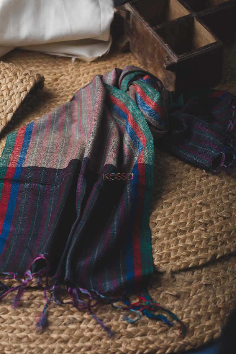 Image for Kudu89 Bhagalpuri Silk Woollen Hurricane And Thunder Stole Featured