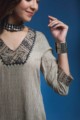 Image for Kusvaa Avdaf16 Woodsmoke Kurta Pants Set Closeup