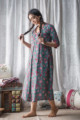 Image for Kusvaa De29 Charm Red And Turquoise Maternity Dress Side