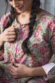 Image for Kusvaa De42 Lily Pink And Green Maternity Set Closeup