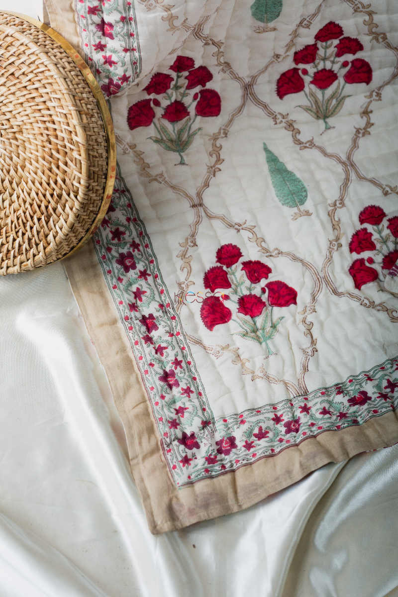 Image for Kusvaa Kaq88 Burgundy Single Bed Quilt 1