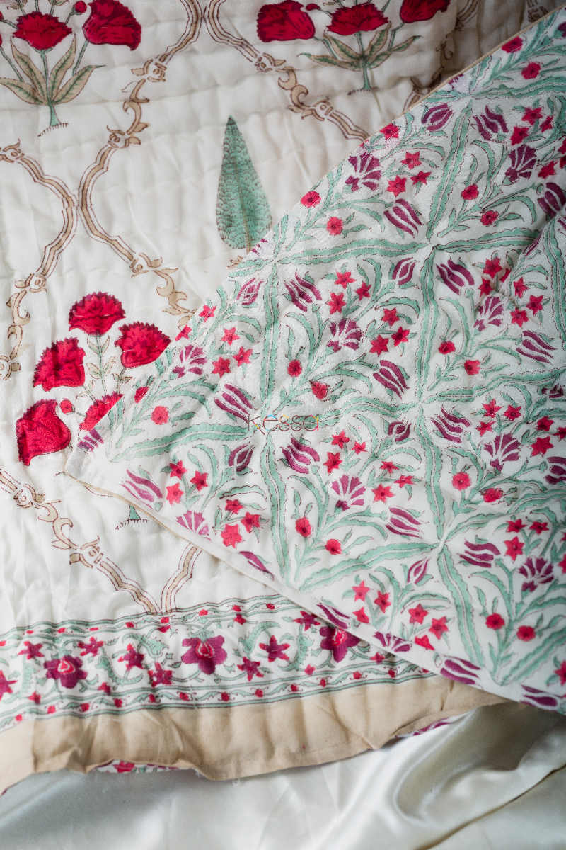 Image for Kusvaa Kaq88 Burgundy Single Bed Quilt 2