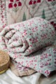 Image for Kusvaa Kaq88 Burgundy Single Bed Quilt Closeup
