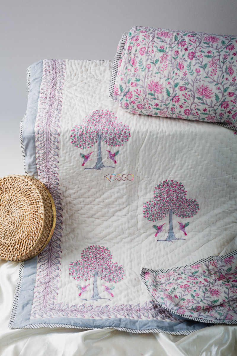 Image for Kusvaa Kaq89 Blush Pink Single Bed Quilt Featured