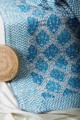 Image for Kusvaa Kaq91 Regal Blue Block Print Double Bed Quilt Look