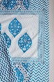 Image for Kusvaa Kpb35 Regal Blue Block Print Double Bedsheet Cover