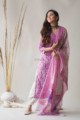 Image for Kusvaa Kuoj140 Tapestery Purple Kurta Dupatta Set Front