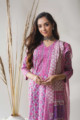 Image for Kusvaa Kuoj140 Tapestery Purple Kurta Dupatta Set Top