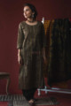Image for Kusvaa Taf38 Iroko Green Regular Kurta Front