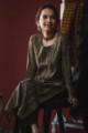 Image for Kusvaa Taf38 Iroko Green Regular Kurta Sitting