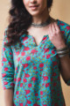 Image for Kusvaa Vcr04 Downy Blue Regular Wear Kurta Closeup
