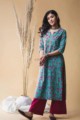 Image for Kusvaa Vcr04 Downy Blue Regular Wear Kurta Look