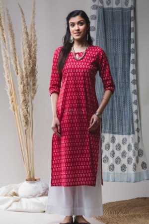 Image for Kusvaa Vcr05 Cherrywood Regular Wear Kurta Featured