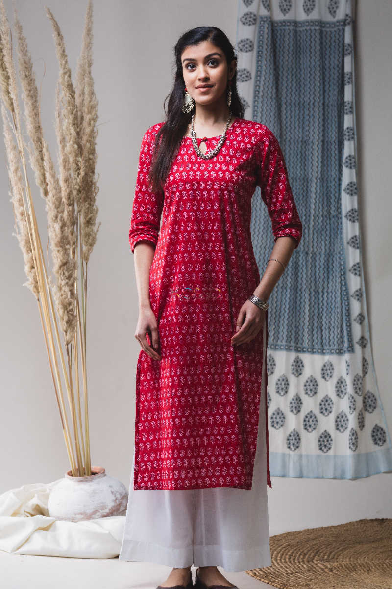 Image for Kusvaa Vcr05 Cherrywood Regular Wear Kurta Featured