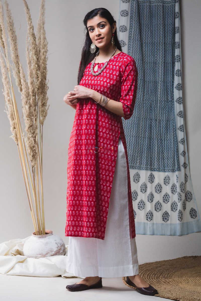 Image for Kusvaa Vcr05 Cherrywood Regular Wear Kurta Look