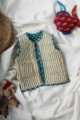 Image for Kusvaa Vj03 Regal Blue And Red Damask Stripe Kids Jacket Look