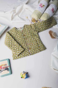 Image for Kusvaa Vjf07 Husk Yellow Leaf Print Kids Jacket Featured