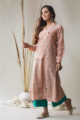 Image for Kusvaa Ws620 Vanilla Pink A Line South Cotton Kurta Front