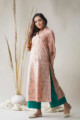 Image for Kusvaa Ws620 Vanilla Pink A Line South Cotton Kurta Side