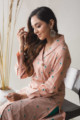 Image for Kusvaa Ws620 Vanilla Pink A Line South Cotton Kurta Sitting 2