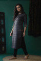 Image for Kusvaa Ws623 Black Bean Kochi Silk Kurta Look