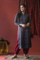 Image for Kusvaa Ws627 Fiord Ajrakh Print Straight Fit Kurta Front