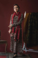 Image for Kusvaa Wsr152 Olive Haze And Maroon Kalidaar Kurta With Dupatta Look 1
