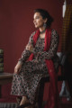 Image for Kusvaa Wsr152 Olive Haze And Maroon Kalidaar Kurta With Dupatta Sitting 2