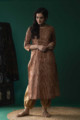 Image for Kusvaa Wsr153 Milbrook Brown Straight Fit Kurta Front