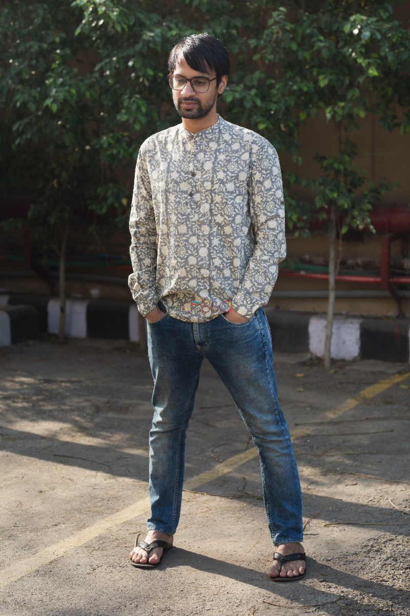 Image for Kusvaa Awk20 Regent Grey Full Sleeves Shirt Front