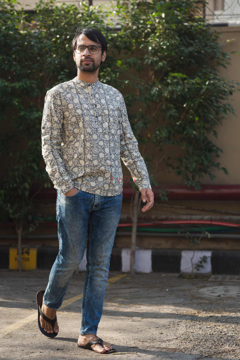 Image for Kusvaa Awk20 Regent Grey Full Sleeves Shirt Look