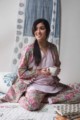 Image for Kusvaa De41 Mongoose Block Print Cape Jammies Set Sitting