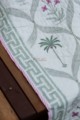 Image for Kusvaa Kaq100 Powder Ash Palm Tree Double Bed Quilt Closeup 2