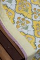 Image for Kusvaa Kaq31 Saffron Block Print Double Bed Quilt Closeup New 2
