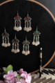 Image for Kusvaa Kpe46 Turkish Circular Multi Stone Chain Earrings