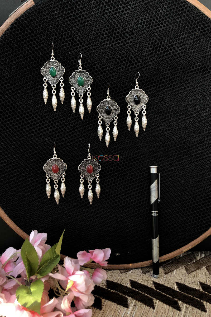Image for Kusvaa Kpe64 Turkish Tribal Boho Earrings