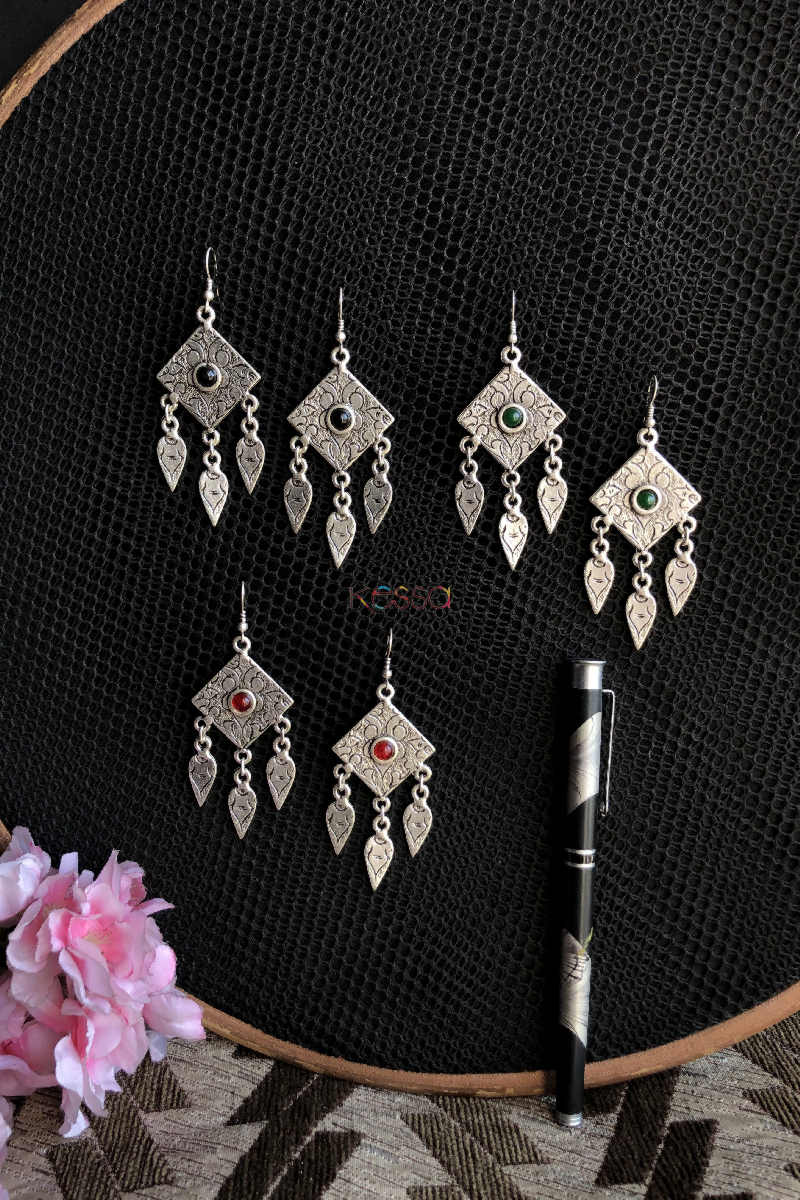 Image for Kusvaa Kpe68 Turkish Tribal Boho Earrings