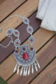 Image for Kusvaa Kpn119 Turkish Red Multi Stone Necklace Look
