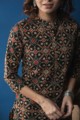Image for Kusvaa Taf44 Patola Printed Regular Wear Kurta Closeup