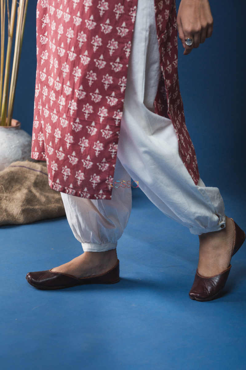 Image for Kusvaa Taf46 Cocoa Bean Regular Wear Straight Fit Kurta Slit