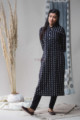 Image for Kusvaa Vcr13 Black Regular Straight Kurta Front