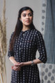 Image for Kusvaa Vcr13 Black Regular Straight Kurta Top