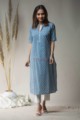 Image for Kusvaa Vcr17 Smalt Blue Regular Wear Kurta Front