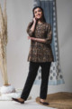 Image for Kusvaa Ws625 Kalamkari Black Short Kurti Full
